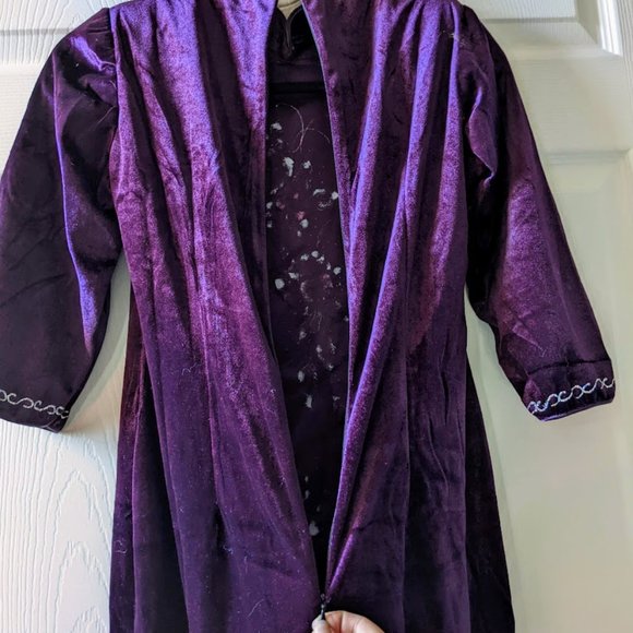 Purple Velvet long Qipao Cheongsam Dress - Picture 6 of 8